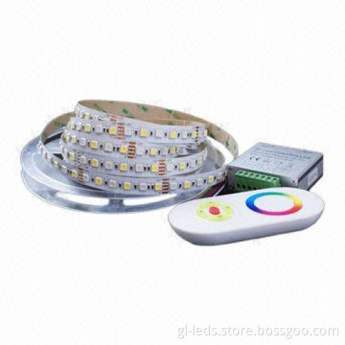 12V DC 100W RGB + White LED Tape Light with Low-power Consumption and Long Lifespan